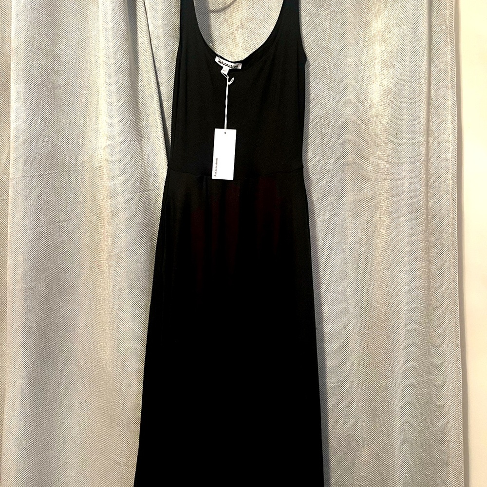 Reformation Black Tank Top Midi Length Dress
Size XS. Brand New With Tags
